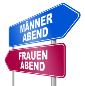 schild lr männerabend frauenabend I